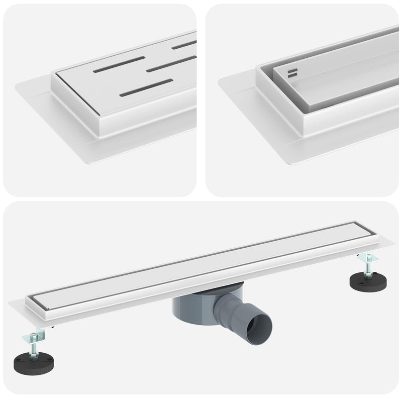 Afbeelding laden in galerijviewer, Vidaxl doucheafvoer 2-in-1 met 360° sifon zilver 60 cm
