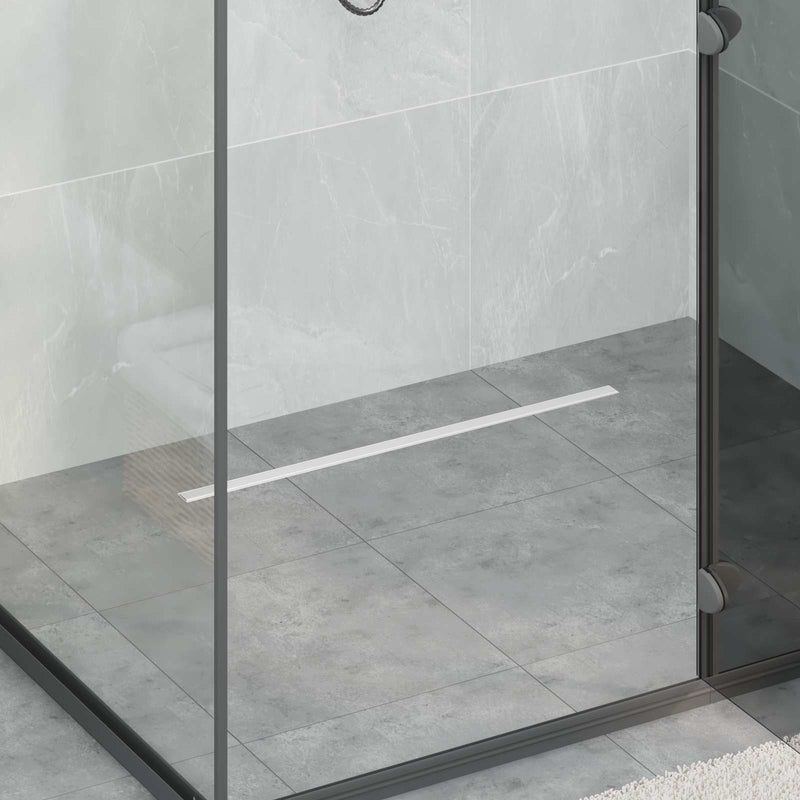 Afbeelding laden in galerijviewer, Vidaxl 360° doucheafvoer met slank model zilver 70 cm
