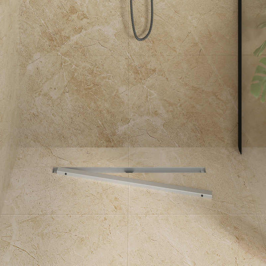 Vidaxl 360° doucheafvoer met slank model zilver 70 cm