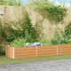 Vidaxl verhoogde plantenbak licht bruin 600 x 80 x 45 cm
