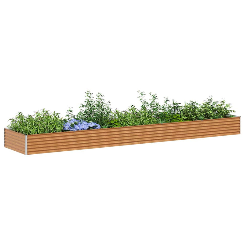 Afbeelding laden in galerijviewer, Vidaxl verhoogde plantenbak 485 x 100 x 36 cm gegalvaniseerd staal
