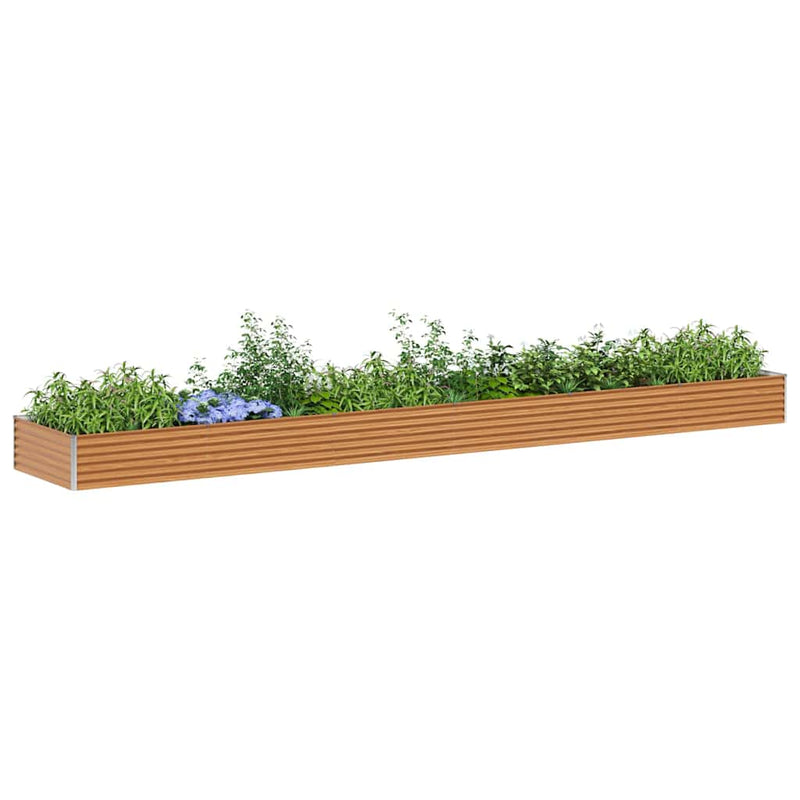 Afbeelding laden in galerijviewer, Vidaxl verhoogde plantenbak 582 x 100 x 36 cm gegalvaniseerd staal
