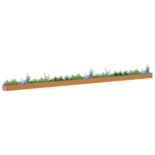 Vidaxl verhoogde plantenbak 1164 x 50 x 36 cm gegalvaniseerd staal