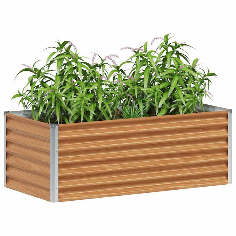 Afbeelding laden in galerijviewer, Vidaxl verhoogde plantenbak 98 x 50 x 36 cm gegalvaniseerd staal
