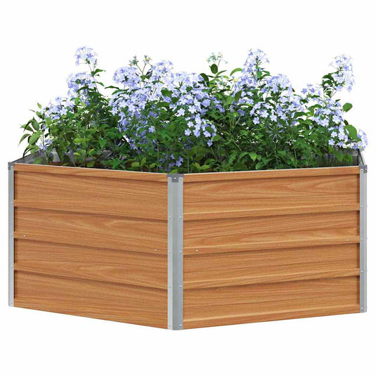 Vidaxl verhoogd tuinbed hout uiterlijk 129 x 129 x 45 cm
