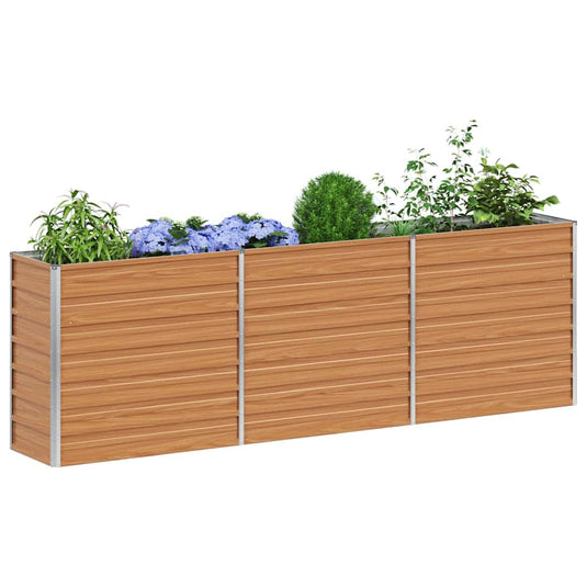 Vidaxl verhoogde plantenbak licht bruin 240 x 40 x 77 cm