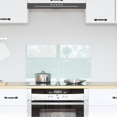 Vidaxl keuken achterwand wit 70 x 40 cm gehard glas