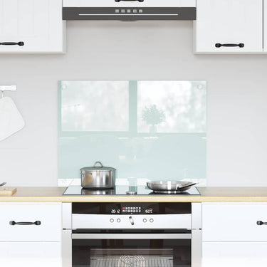Vidaxl keuken achterwand wit 70 x 50 cm gehard glas