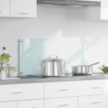 Vidaxl keuken achterwand wit 90 x 40 cm gehard glas