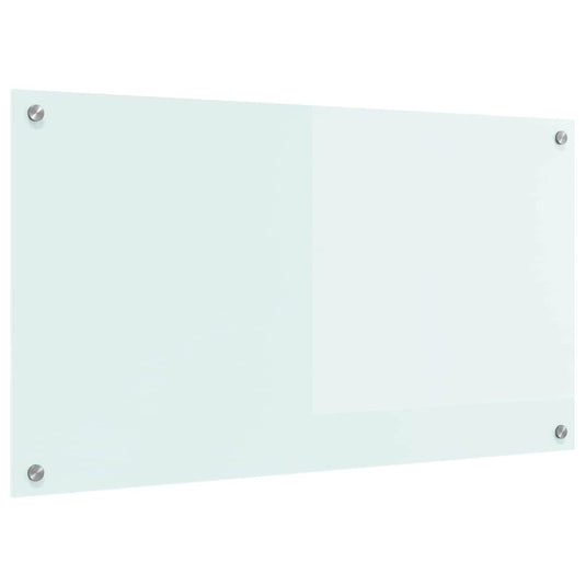 Vidaxl keuken achterwand wit 90 x 50 cm gehard glas