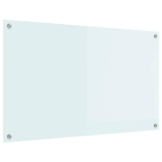 Vidaxl keuken achterwand wit 100 x 60 cm gehard glas