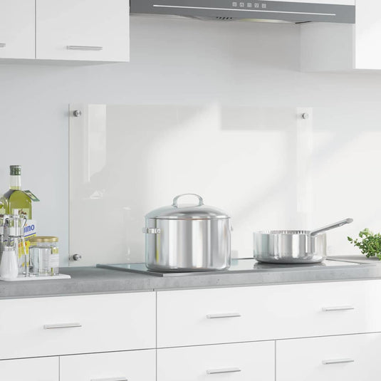 Vidaxl keuken achterwand doorzichtig 90 x 50 cm gehard glas