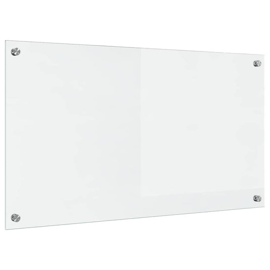 Vidaxl keuken achterwand doorzichtig 90 x 50 cm gehard glas