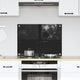 Vidaxl keuken achterwand zwart 70 x 50 cm gehard glas