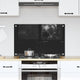 Vidaxl keuken achterwand zwart 80 x 50 cm gehard glas