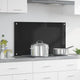 Vidaxl keuken achterwand zwart 90 x 50 cm gehard glas