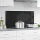 Vidaxl keuken achterwand zwart 100 x 50 cm gehard glas