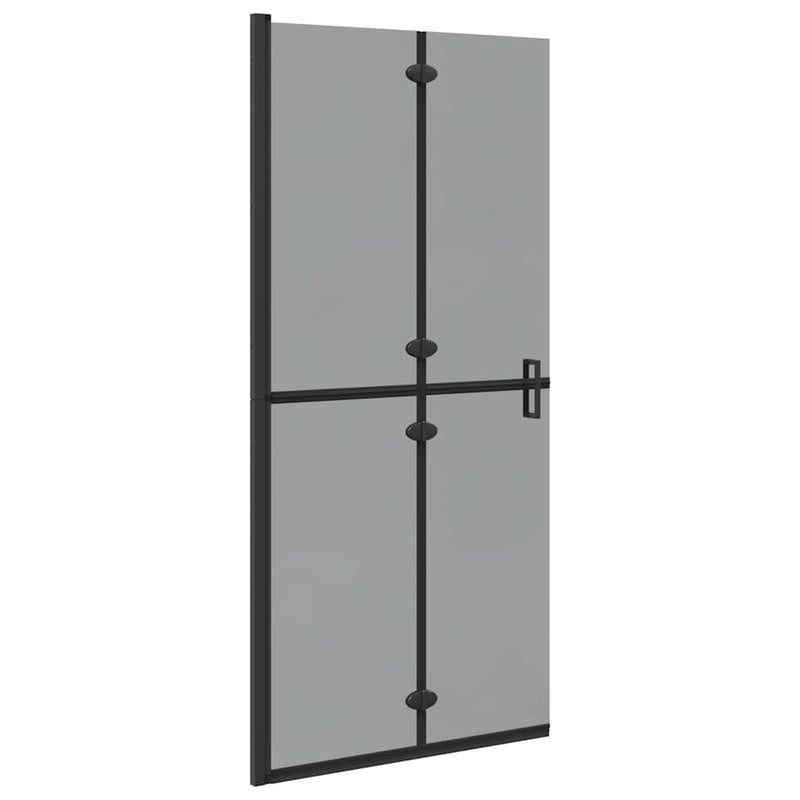 Afbeelding laden in galerijviewer, Vidaxl inloopdouchewand zwart 90 x 6.5 x 190 cm
