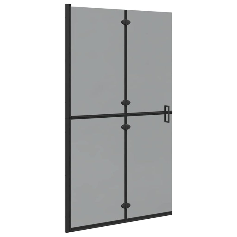 Afbeelding laden in galerijviewer, Vidaxl inloopdouchewand zwart 90 x 6.5 x 190 cm
