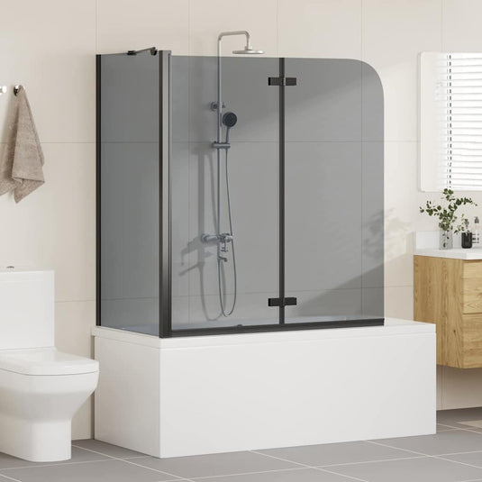 Vidaxl douche omhulsel zwart 120 x 68 x 130 cm esg-glas en aluminium