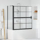 Vidaxl bad douchescreen zwart en transparant 116 x 68 x 128 cm