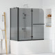 Vidaxl bi-vouw douche omheining donker transparant 120 x 67 x 129 cm