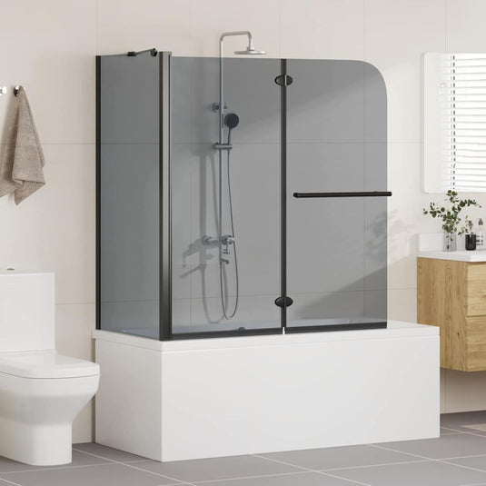 Vidaxl bi-vouw douche omheining donker transparant 120 x 67 x 129 cm