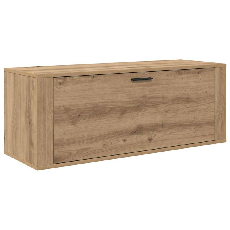 Afbeelding laden in galerijviewer, Vidaxl schoenenkast met plank artisanaal eikenkleurig 100 x 35 x 38 cm
