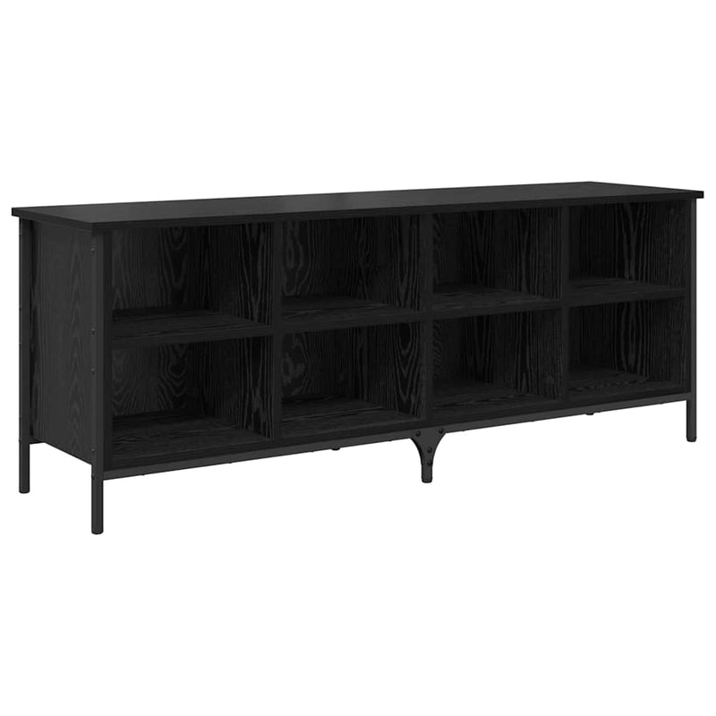 Afbeelding laden in galerijviewer, Vidaxl schoenenkast met plank met opslag zwart eiken 131 x 35 x 50 cm
