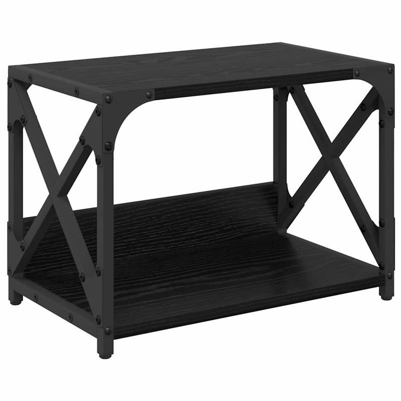Afbeelding laden in galerijviewer, Vidaxl printerstand zwart eiken 44 x 26 x 31,5 cm bewerkt hout

