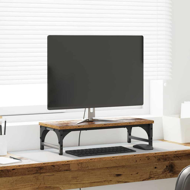 Afbeelding laden in galerijviewer, Vidaxl monitor stand oud hout 55 x 23 x 14 cm bewerkt hout
