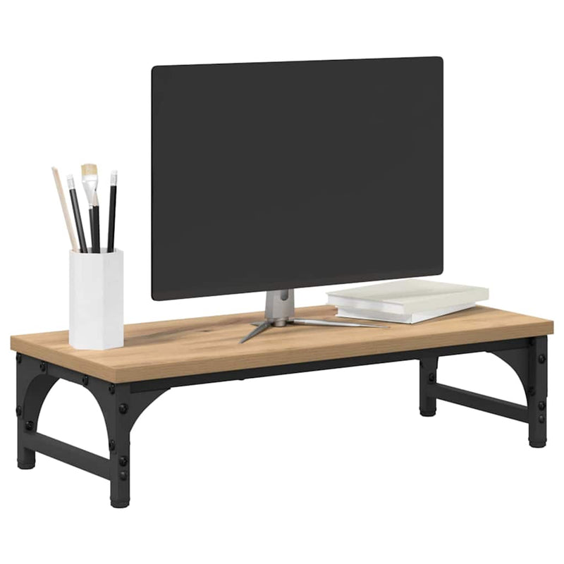 Afbeelding laden in galerijviewer, Vidaxl monitor stand artisan eiken 55 x 23 x 14 cm bewerkt hout
