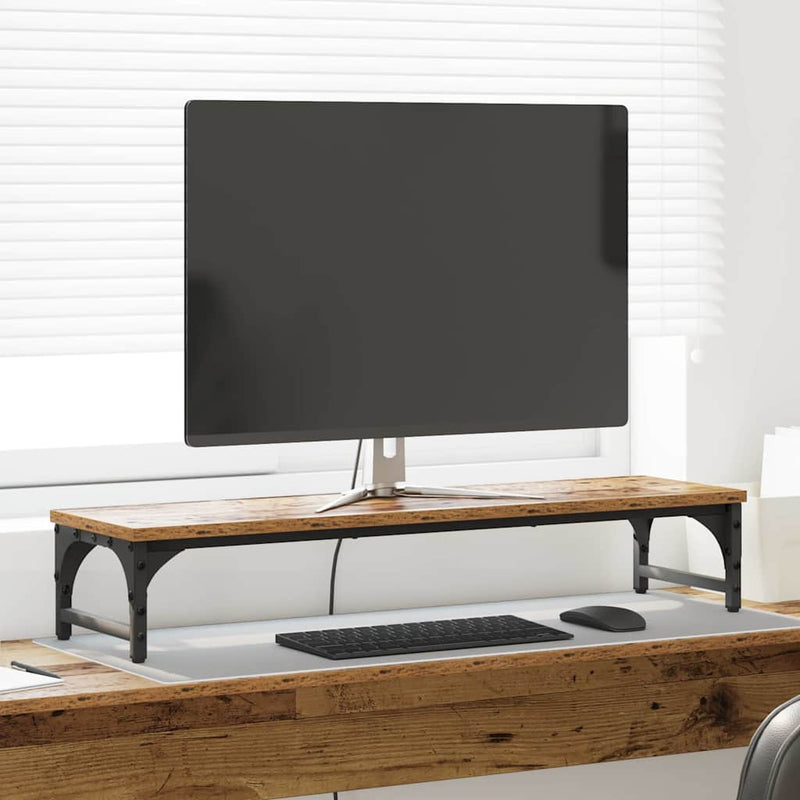 Afbeelding laden in galerijviewer, Vidaxl monitor stand oud hout 85 x 23 x 15,5 cm bewerkt hout
