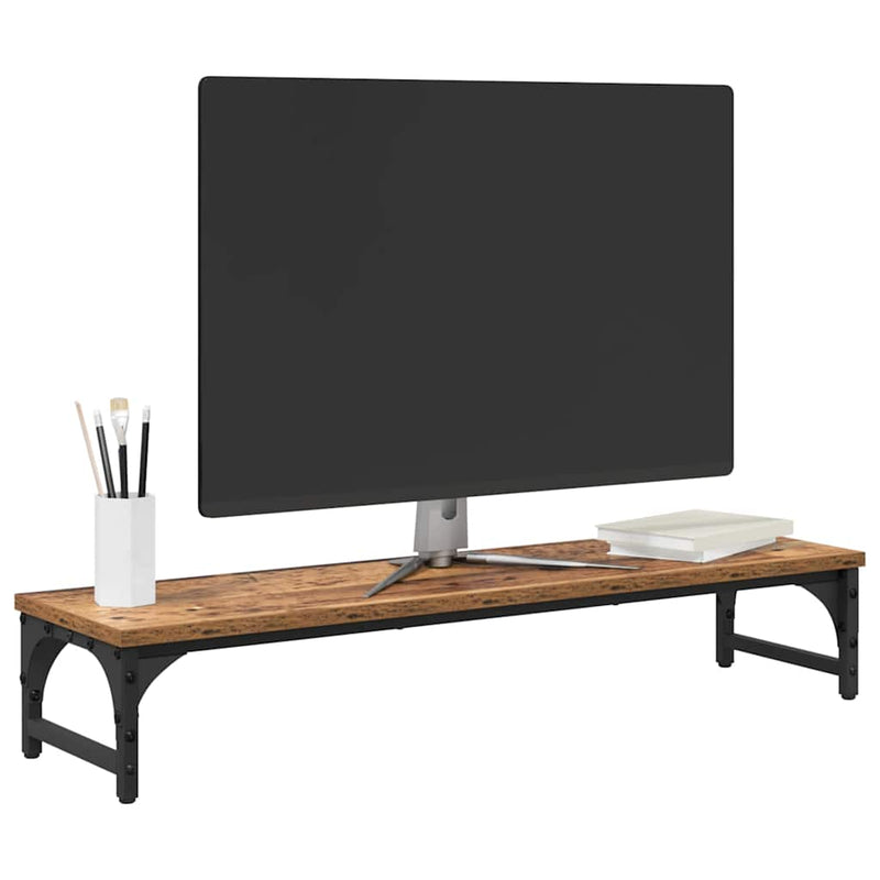Afbeelding laden in galerijviewer, Vidaxl monitor stand oud hout 85 x 23 x 15,5 cm bewerkt hout
