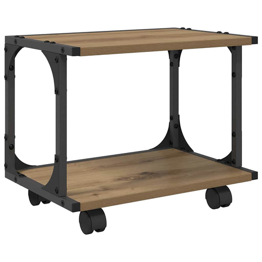 Vidaxl printerstand artisan eiken 41 x 28 x 33.5 cm bewerkt hout