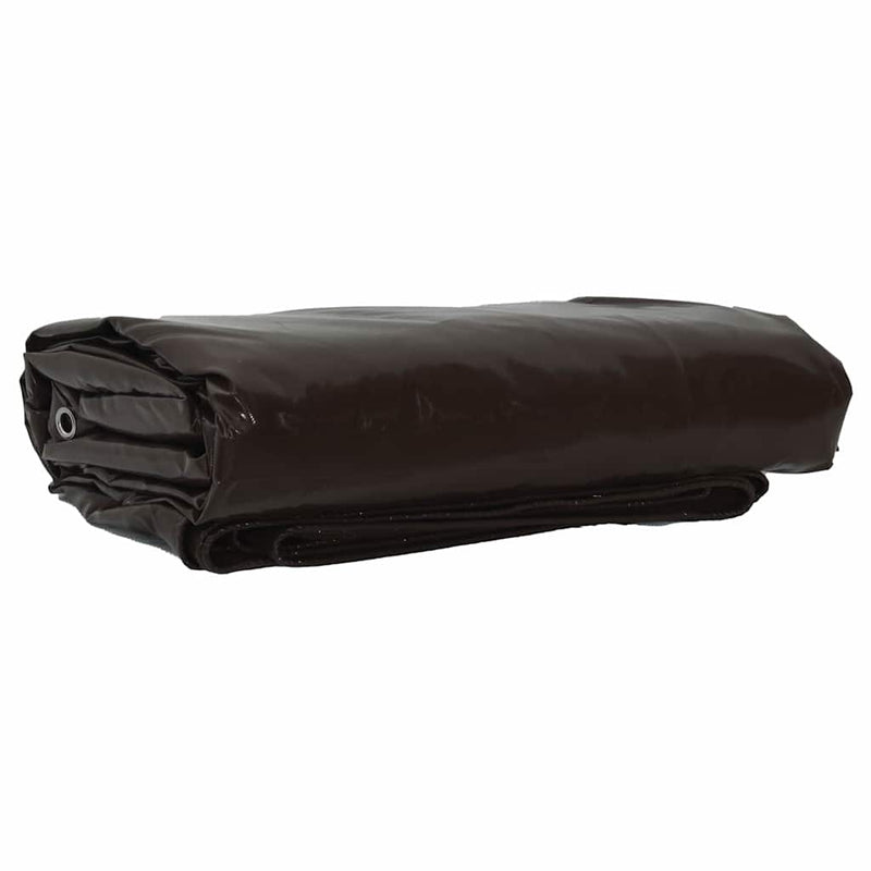 Afbeelding laden in galerijviewer, Vidaxl zeil 650g m² bruin 5 x 8 m canvas met pvc-coating
