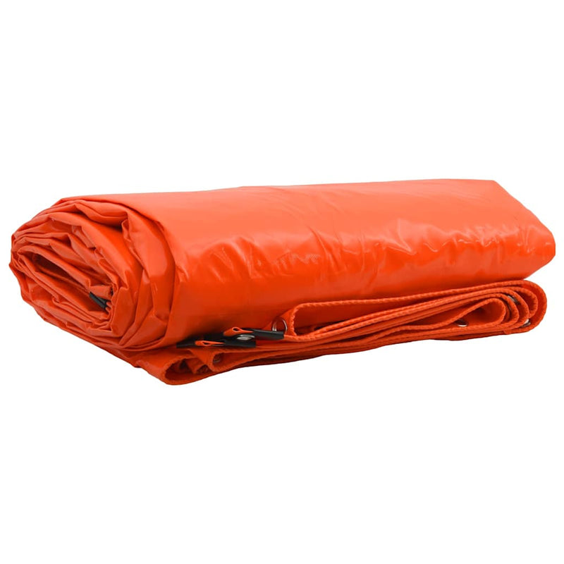 Afbeelding laden in galerijviewer, Vidaxl zeil 650g m² oranje 2,5 x 3,5 m canvas met pvc-coating
