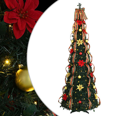 Vidaxl kunstkerstboom met 150 led met standaard groen 185 cm pvc