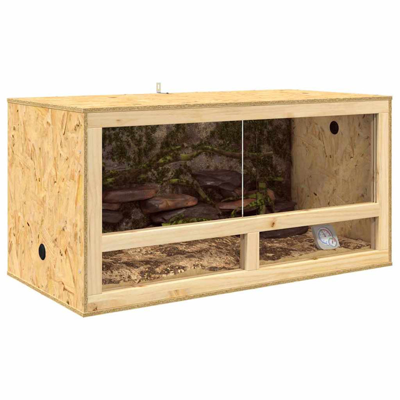 Afbeelding laden in galerijviewer, Vidaxl terrarium bruin 100 x 50 x 50 cm osb
