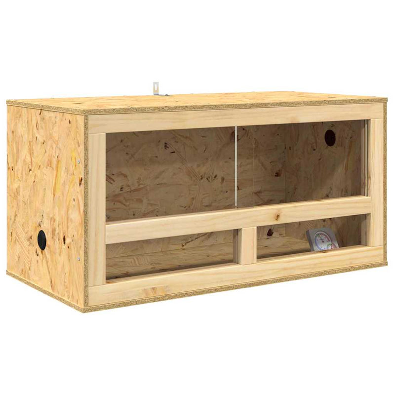 Afbeelding laden in galerijviewer, Vidaxl terrarium bruin 80 x 40 x 40 cm osb
