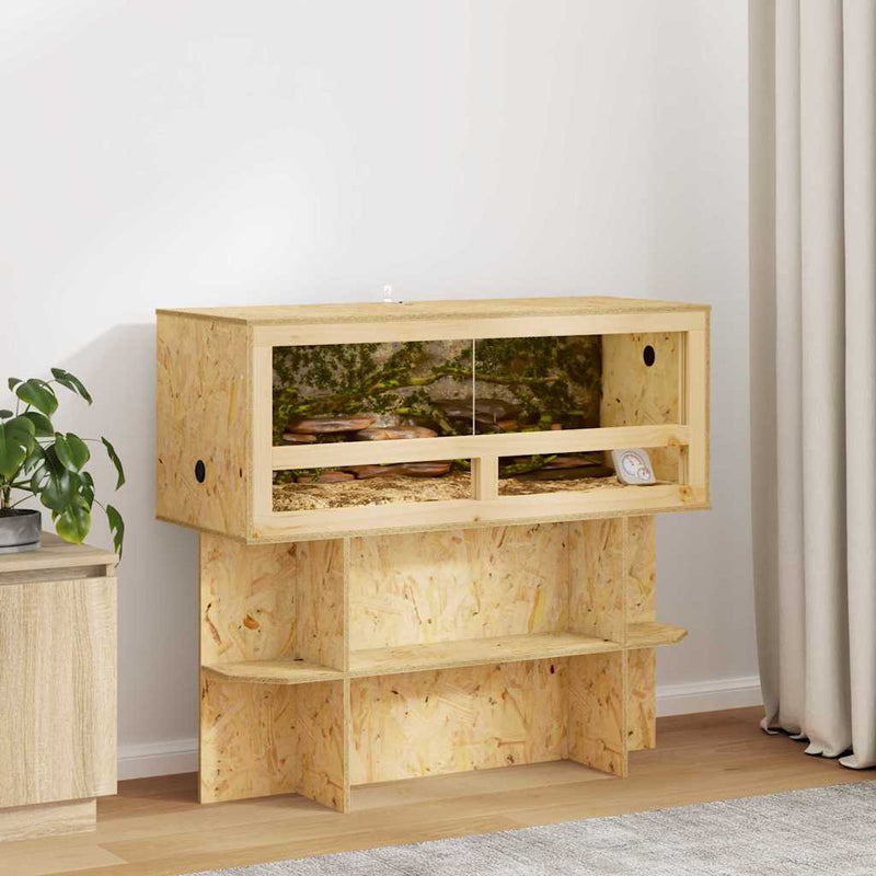 Afbeelding laden in galerijviewer, Vidaxl terrarium bruin 100 x 40 x 40 cm osb

