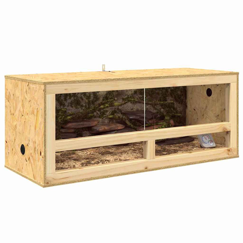 Afbeelding laden in galerijviewer, Vidaxl terrarium bruin 100 x 40 x 40 cm osb
