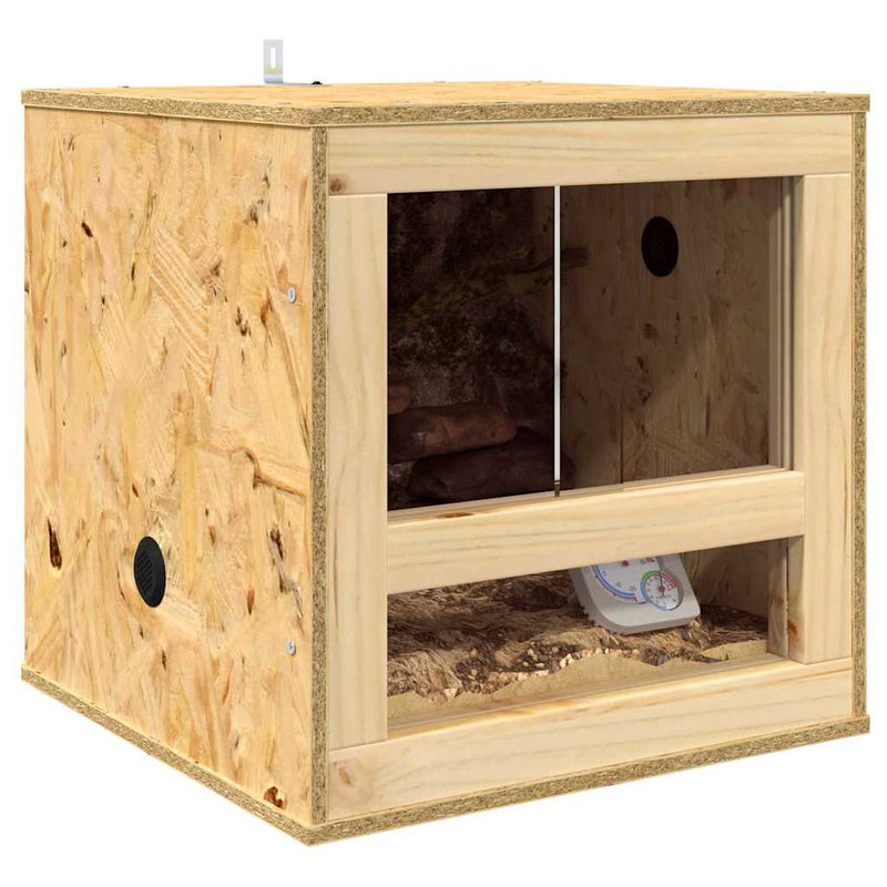 Afbeelding laden in galerijviewer, Vidaxl terrarium bruin 40 x 40 x 40 cm osb
