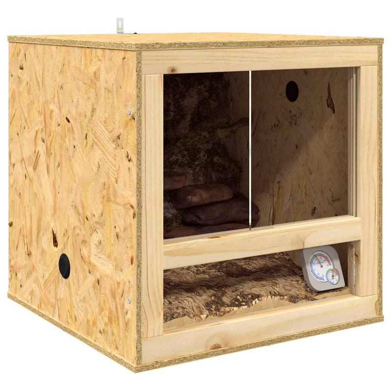 Afbeelding laden in galerijviewer, Vidaxl terrarium bruin 50 x 50 x 50 cm osb
