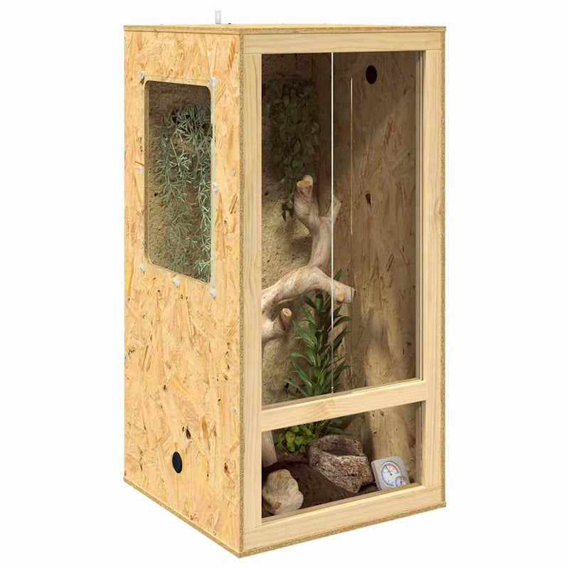 Afbeelding laden in galerijviewer, Vidaxl terrarium bruin 50 x 50 x 100 cm osb
