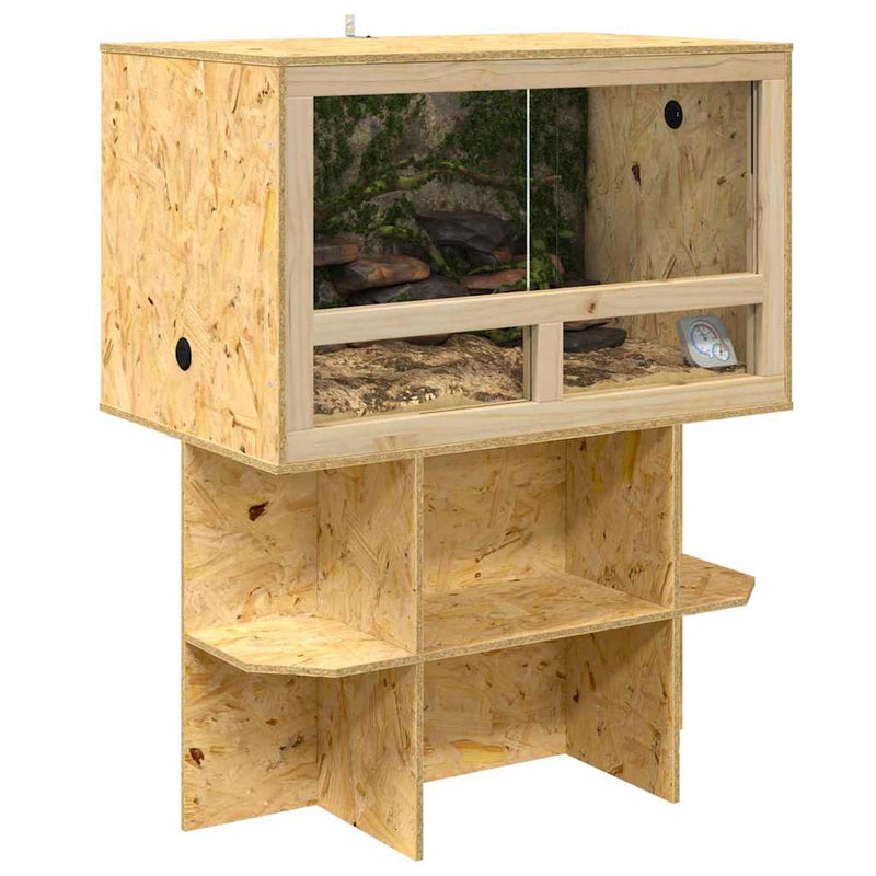 Afbeelding laden in galerijviewer, Vidaxl terrariumbasis bruin 80 x 50 x 50 cm osb
