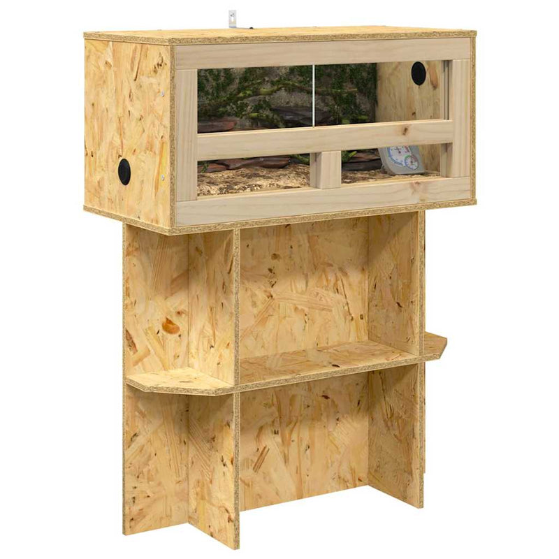 Afbeelding laden in galerijviewer, Vidaxl terrariumbasis met plank bruin 60 x 30 x 50 cm osb

