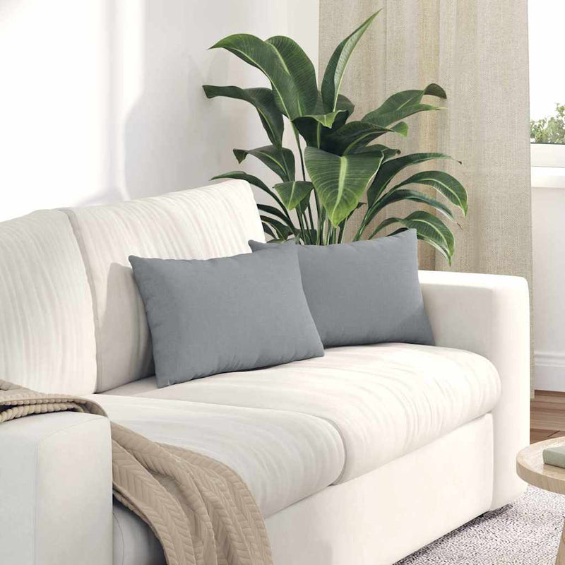 Afbeelding laden in galerijviewer, Vidaxl sofa kussens 2 stuks lichtgrijs 50 x 30 cm stof
