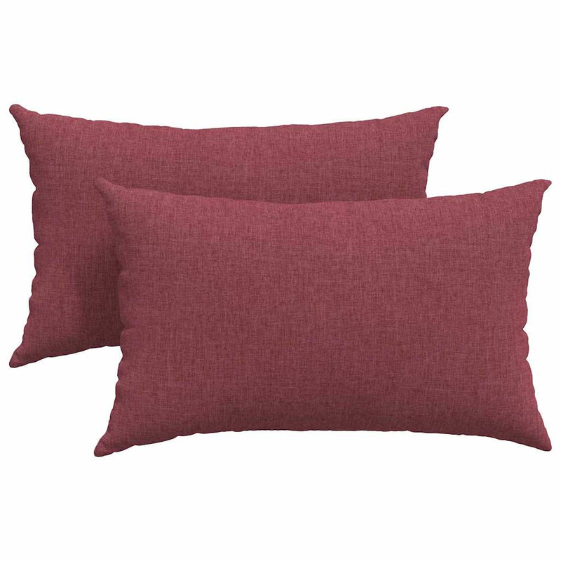Afbeelding laden in galerijviewer, Vidaxl sofa kussens 2 pcs wijnrood 50 x 30 cm stof
