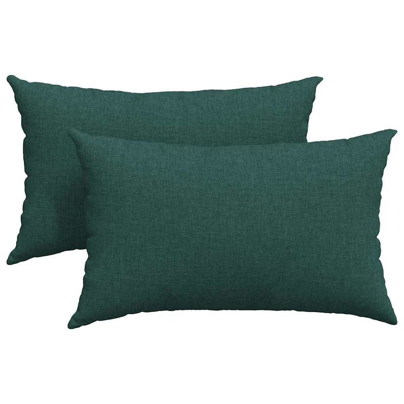 Afbeelding laden in galerijviewer, Vidaxl sofa kussens 2 pcs donkergroen 50 x 30 cm stof
